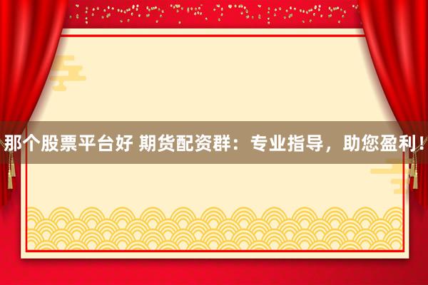 那个股票平台好 期货配资群：专业指导，助您盈利！