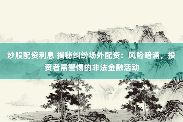 炒股配资利息 揭秘纠纷场外配资：风险暗涌，投资者需警惕的非法金融活动