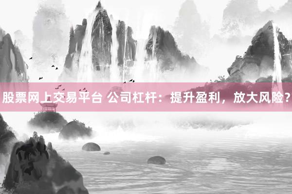 股票网上交易平台 公司杠杆：提升盈利，放大风险？